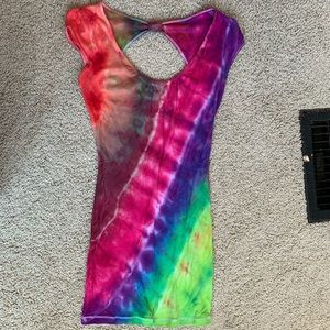 Express sexy basic tee tie dye edition